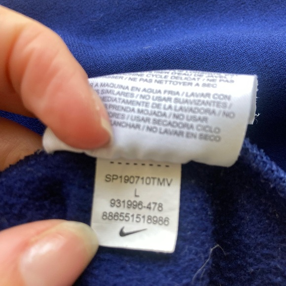 Nike Therma Hoodie Full Zip Dri-FIT Tech Training Jacket Blue Men’s Size L - Picture 13 of 13